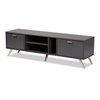 Baxton Studio Kelson Modern and Contemporary Dark Grey and Gold Finished Wood TV Stand 189-11572-ZORO